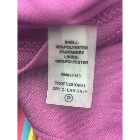 Calvin Klein Women Multicolored Accordion Pleat Trapeze Dress Size S - Picture 8 of 8